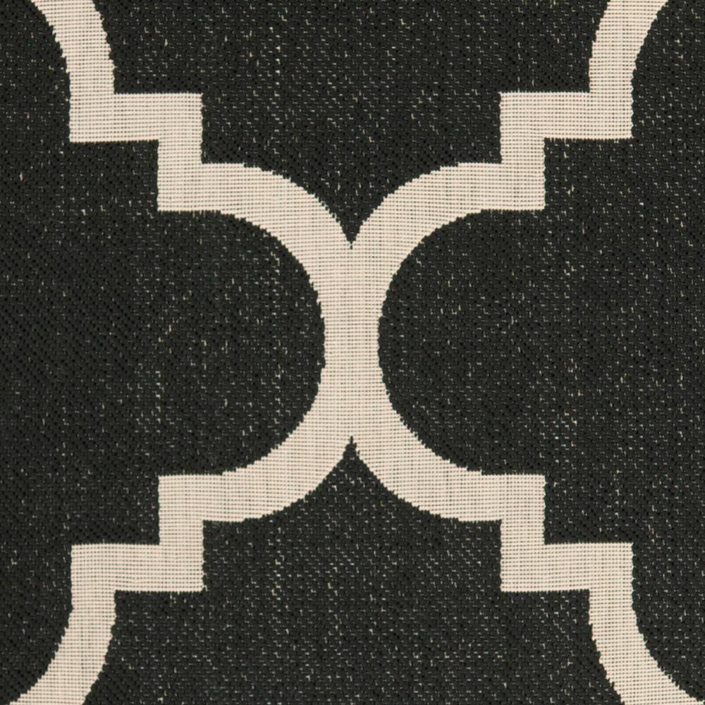 Safavieh Courtyard 5'3" x 7'7" Black/Beige Flat Woven Reversible Area Rug