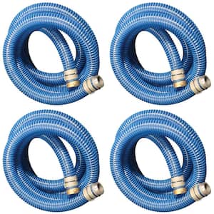 2 in. Dia 20 ft. PVC Flexible Pool Hose for Above Ground Pool, Blue (4-Pack)
