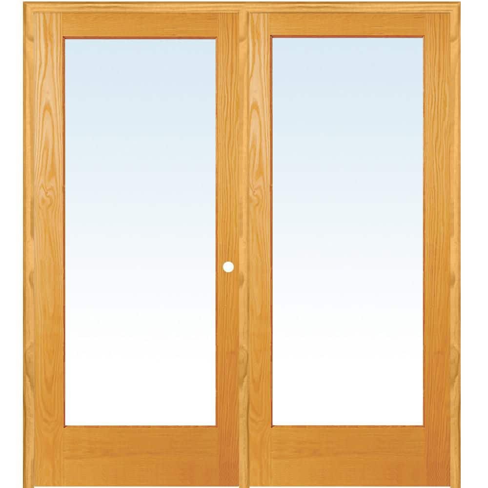 MMI DOOR 60 in. x 80 in. Unfinished Left-Hand Active Pine Wood