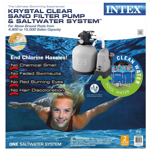 Intex 120-Volt Above Ground Sand Filter Pool Pump and Saltwater System