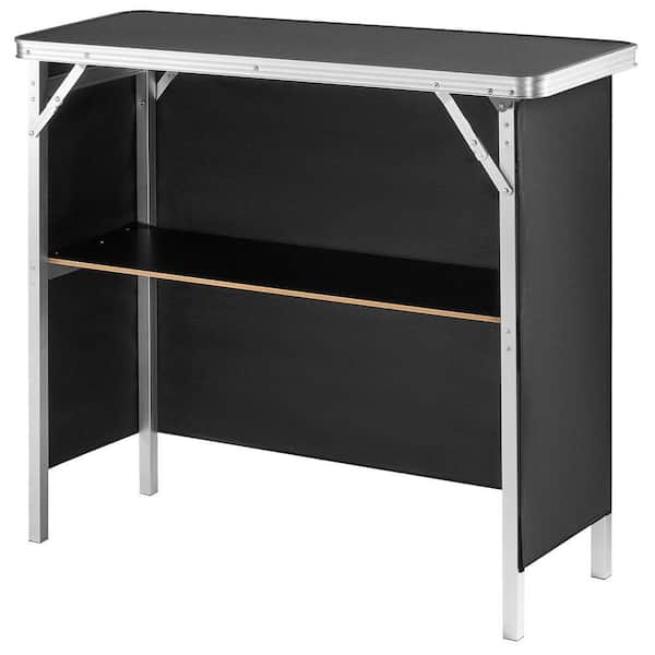Standing Party Table Folding Portable Bar Table-38 x 15 x 34 in. Trade Show Podium Counter w ...