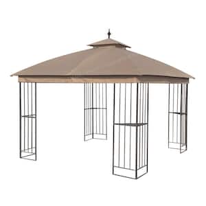 Canopy Top for Garden Treasures 10 ft. x 10 ft. Brown Metal Square Semi-Gazebo Model #L-GZ038PST-F (Top Only) (Tan)
