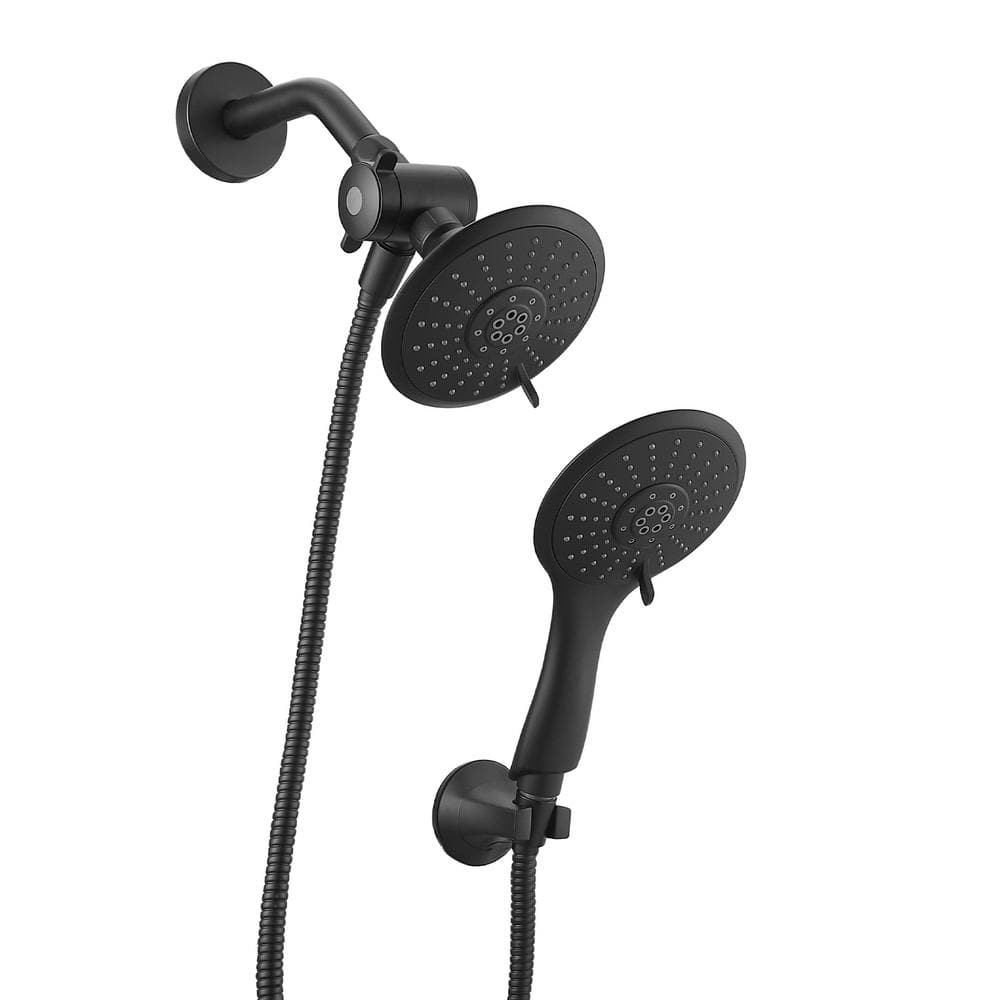 6-Spray Wall Mount Handheld Shower Head 1.8 GPM in Matte Black price history on PriceWatchPro