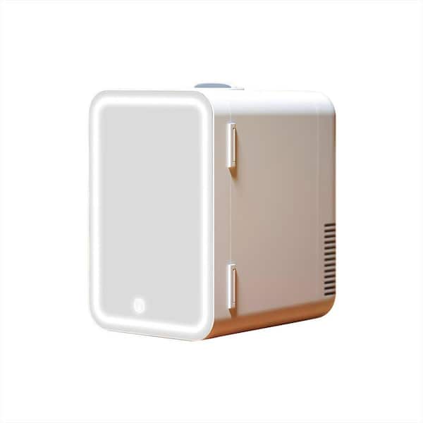 Flynama 0.2 cu. ft. Mini Fridge with LED Mirror without Freezer in White