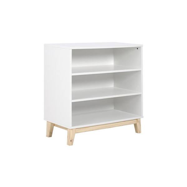 Browser Tall Add-On Bookcase, White Oak / White