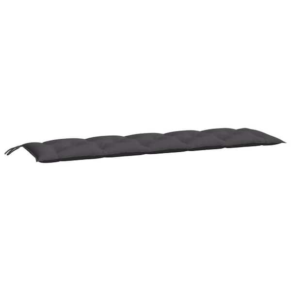 70.9 in x 19.7 in Gray Rectangular Outdoor Cushion for Bench with Tufted Oxford Fabric (Set of 2)