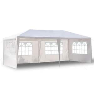 10 ft. x 20 ft. Outdoor Canopy Tent Set with Sturdy Steel Frame for Party or Wedding, Waterproof, Rust Resistant