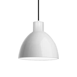 Chroma 12 in. 1 Light 13-Watt White Integrated LED Pendant Light