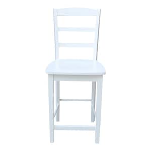 Madrid 24 in. H Pure White Counter Stool
