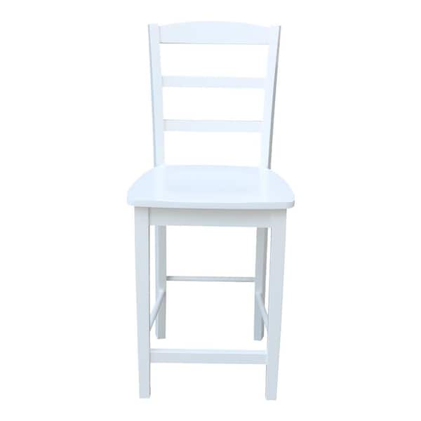 White International Concepts Madrid Counter Stool-24 Seat Height Chair