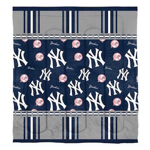New York Yankees Rotary 5-Piece Multi-Colored Full Size Polyester Bed in a Bag Set