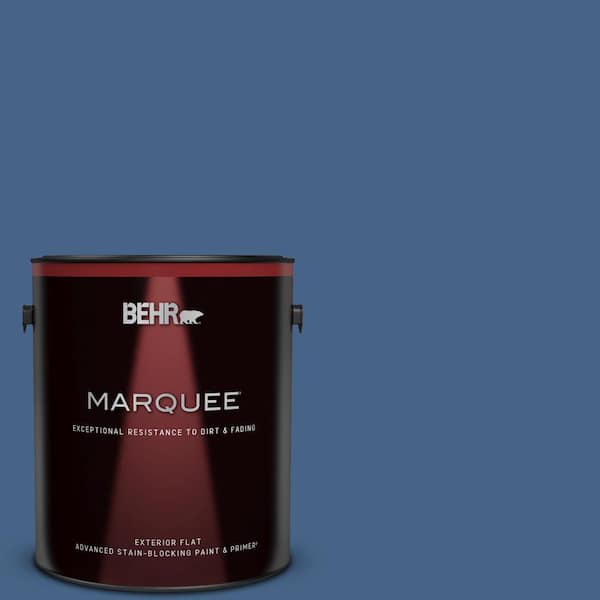 BEHR MARQUEE 1 gal. #PPU15-04 Mosaic Blue Flat Exterior Paint & Primer