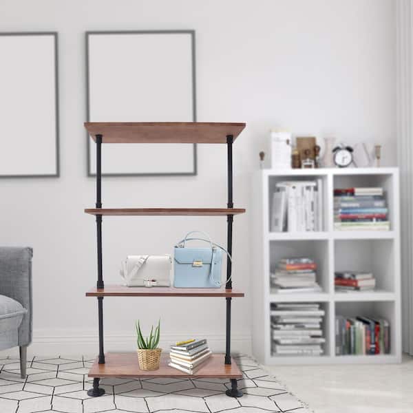 Yiyibyus Freestanding 8-Tier Storage Cabinet Organizer Wooden Shelving Unit with Drawer (19.68 in. W x 61.02 in. H x 7.87 in. D)