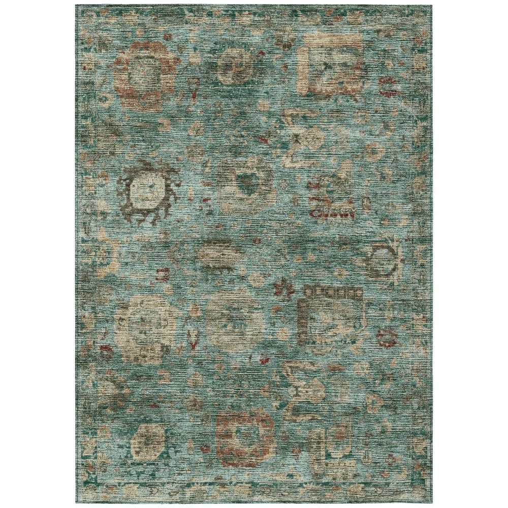 Chantille Machine Washable Indoor/Outdoor Abstract ACN2429 Seafoam 5 ft. x 7 ft. 6 in. Area Rug price history on PriceWatchPro