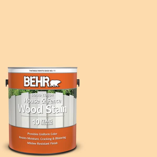BEHR 1 gal. #P240-2 Peach Glow Solid Color House and Fence Exterior Wood Stain