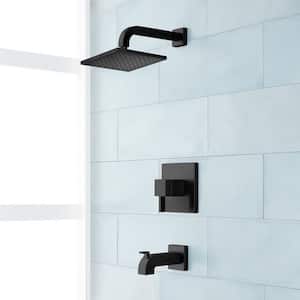Rigi Single Handle 1-Spray Shower Faucet 1.8 GPM with Pressure Balanced in. Matte Black