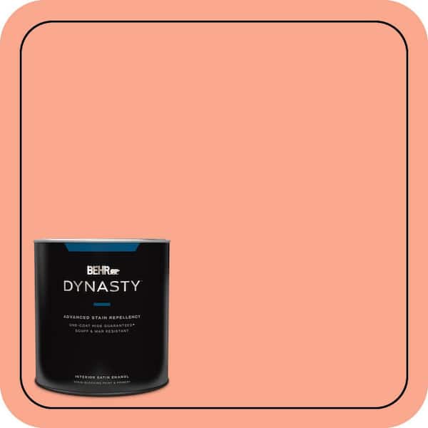 BEHR DYNASTY 1 qt. #200B-4 Citrus Hill Satin Enamel Interior Stain-Blocking Paint and Primer