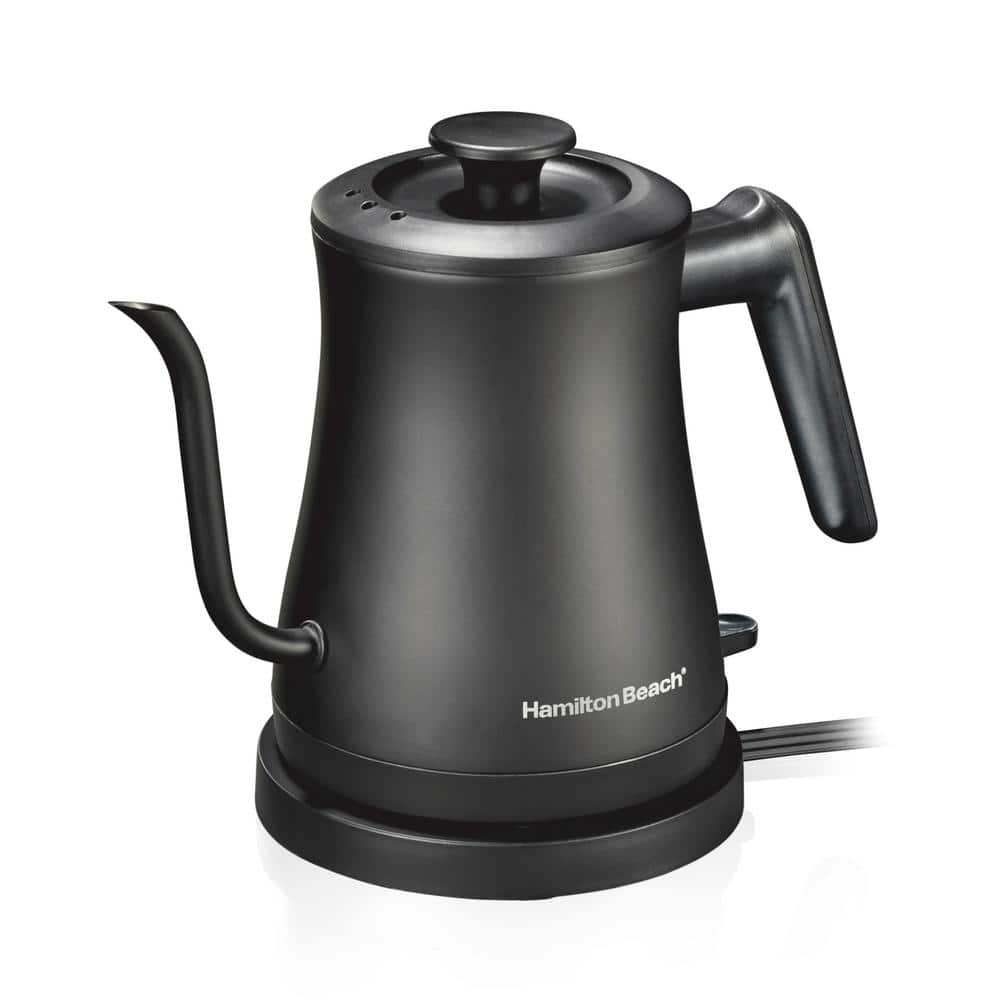 Hamilton Beach Gooseneck 5 Cup Black Cordless Electric Kettle