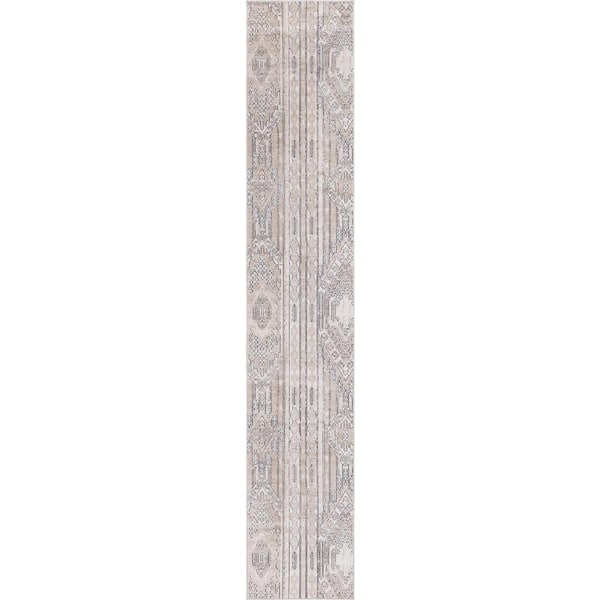 Unique Loom Portland Orford Tan 2 ft. 2 in. x 12 ft. Runner Rug