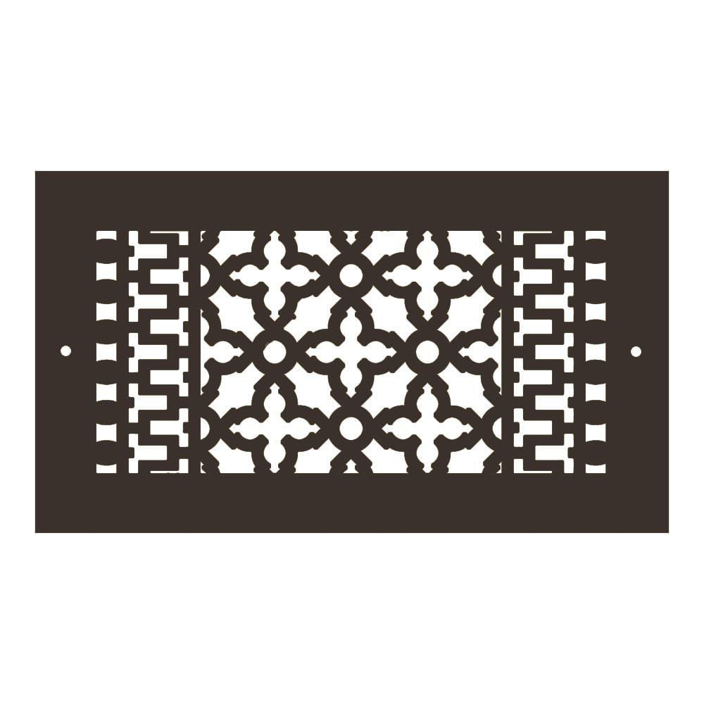 Scroll Series 6 in. x 12 in. Aluminum Grille, Oil Rubbed Bronze with Mounting Holes price history on PriceWatchPro