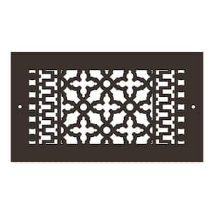 Scroll Series 6 in. x 12 in. Aluminum Grille, Oil Rubbed Bronze with Mounting Holes