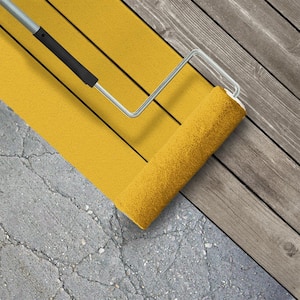 1 gal. #OSHA-6 OSHA SAFETY YELLOW Textured Low-Lustre Enamel Interior/Exterior Porch and Patio Anti-Slip Floor Paint