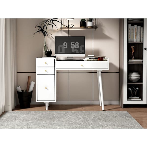 JASMODER 41.73 in. White Specialty Other Coffee Table for Home or Office Use