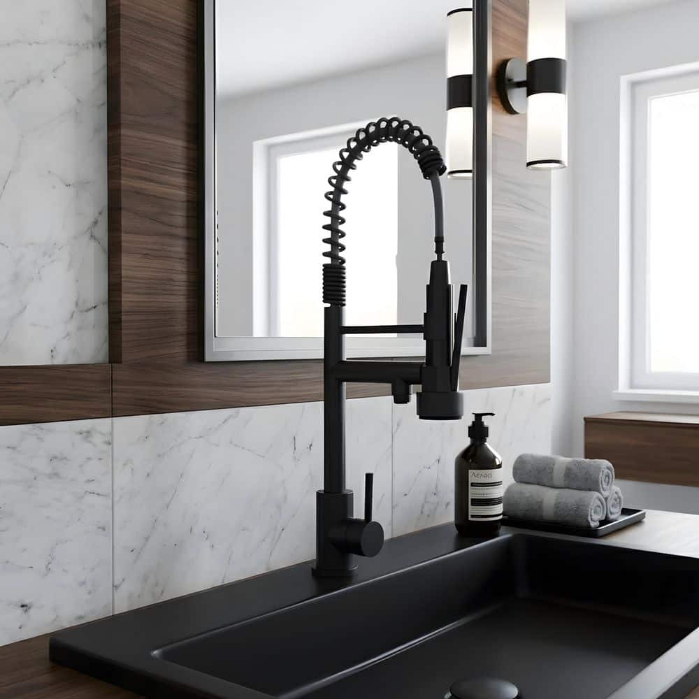 ZEPENGIA Single Handle 19 in.Standard Stainless Steel Kitchen