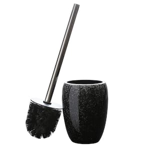 Eclat Glitter Toilet Bowl Brush and Holder in Black