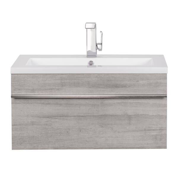 Cutler Kitchen And Bath Trough 30 In W X 16 D 15 H Bathroom Vanity Side Cabinet Soho With White Acrylic Top Fv Tr Soho30 The Home Depot Cutler Kitchen And Bath Trough 30 In W, 15 Inch Deep Bathroom Vanity Home Depot
