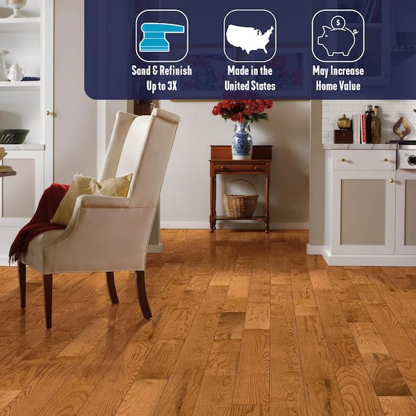 Plano Marsh Oak 3/4 in. T x 5 in. W x Smooth Solid Hardwood Flooring (23.5 sq.ft./ctn)