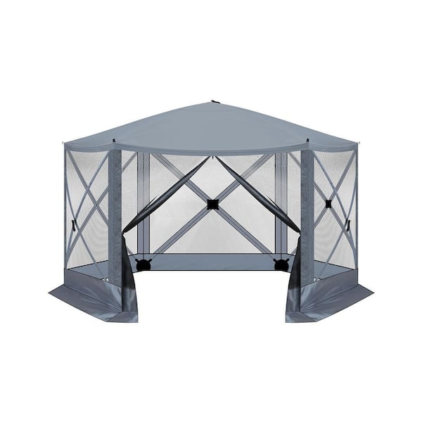 12 ft. x 12 ft. Gray Pop-Up Party Tent