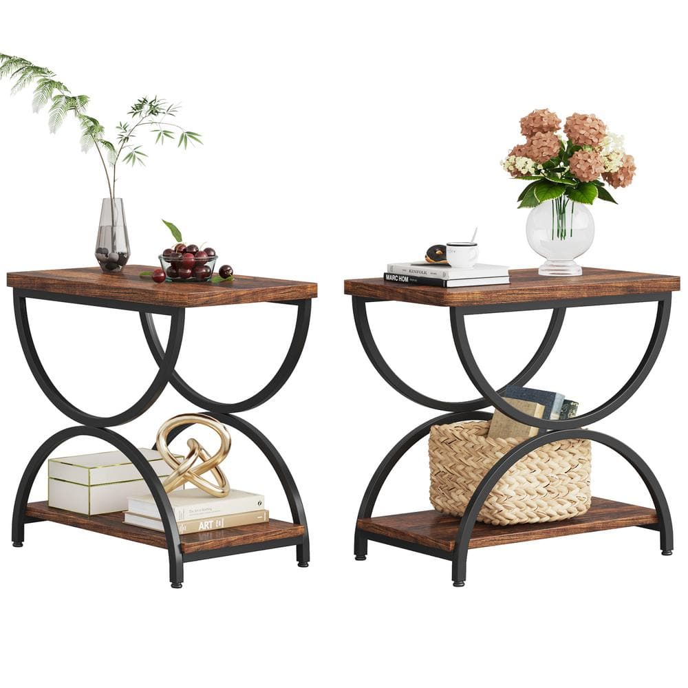 Rylandyn End Table - Black/Light Brown