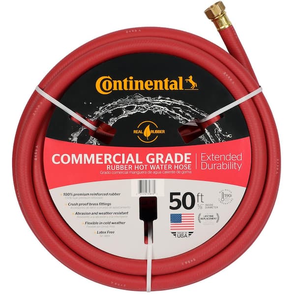 Continental Premium 5 8 In Dia X 50 Ft, Red Garden Hose
