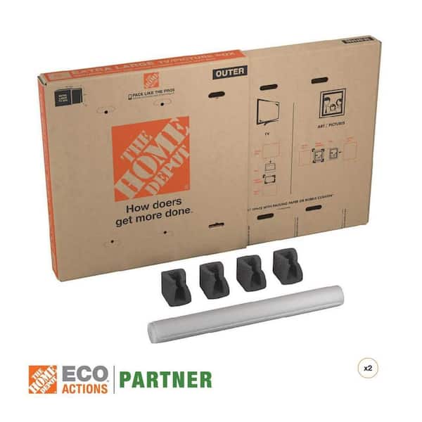 48 in. L x 6 in. W x 49 in. D Heavy Duty TV and Picture Moving Shipping and Packing Box (2-Count)