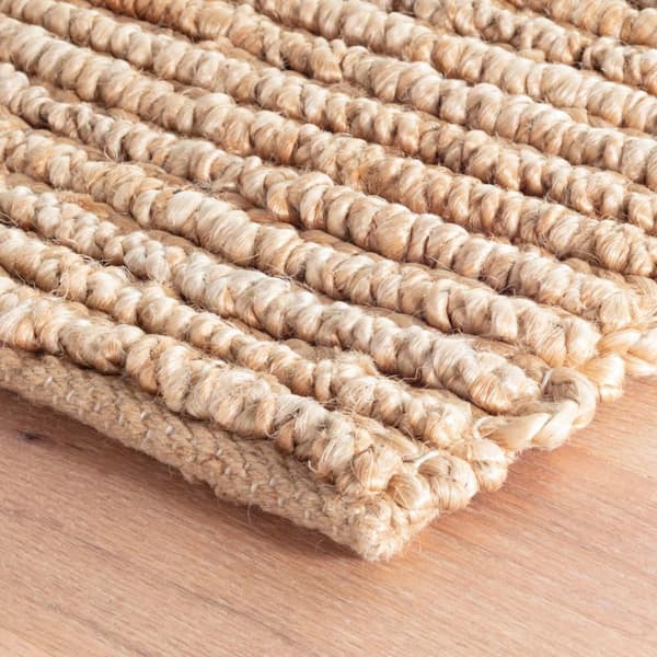 Dunes Handwoven Jute Natural 10 ft. x 14 ft. Indoor Area Rug