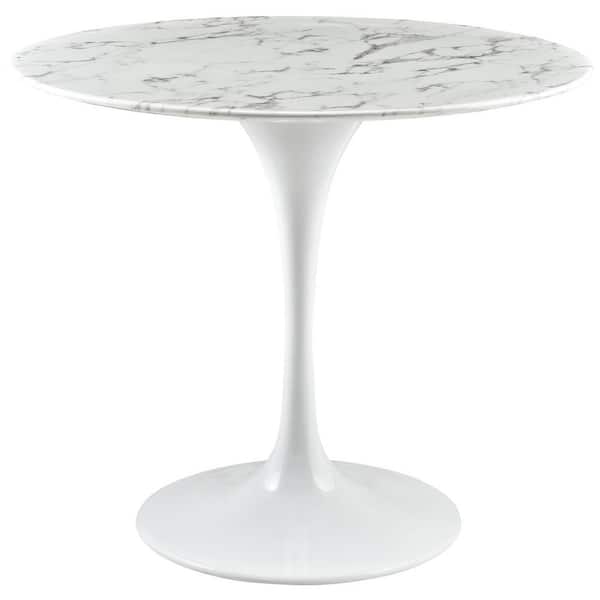 Modway 36 In Lippa White Round, 36 Inch Round Dining Tables