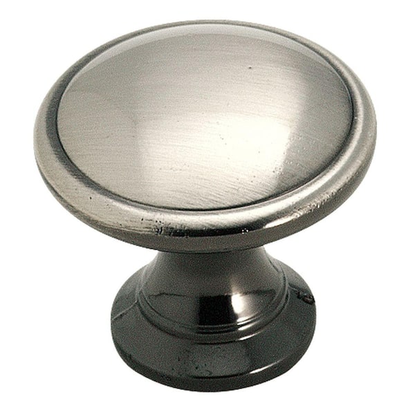 Amerock Hint of Heritage 1-1/4 in (32 mm) Diameter Pewter Cabinet Knob
