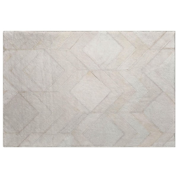 Dream Shag Premium Machine Washable Abstract ADS100 Ivory 3 ft. x 4 ft. Area Rug