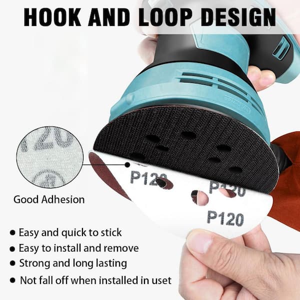 5分割のC 5 Inch Aluminum Oxide Sanding Discs Sandpaper with 8-Hole Hook and