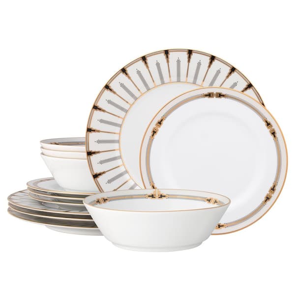 Noritake Empire Gold 12-Piece (Gold) Porcelain) Dinnerware Set