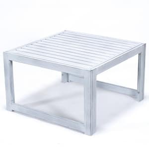 Chelsea Modern Weathered Grey Square Aluminum Outdoor Coffee Table