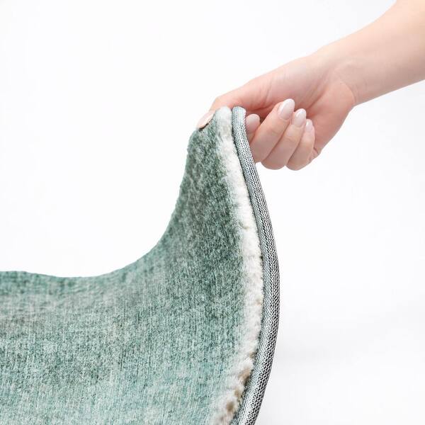 Dream Shag Premium Machine Washable Abstract ADS822 Teal 10 ft. x 14 ft. Area Rug