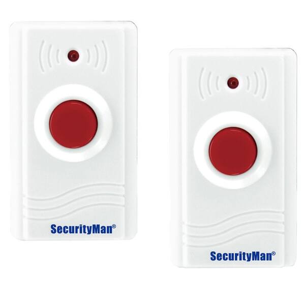 SecurityMan Add-on Wireless Panic Button Devices for Air-Alarm II Series System (2-Pack)