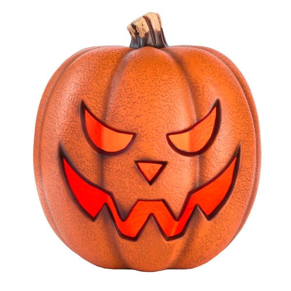 10 in. Halloween Classics Plug-in LED Spooky Jack-O-Lantern
