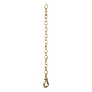 35'' Safety Chain with 1 Clevis Hook (18,800 lbs., Yellow Zinc)