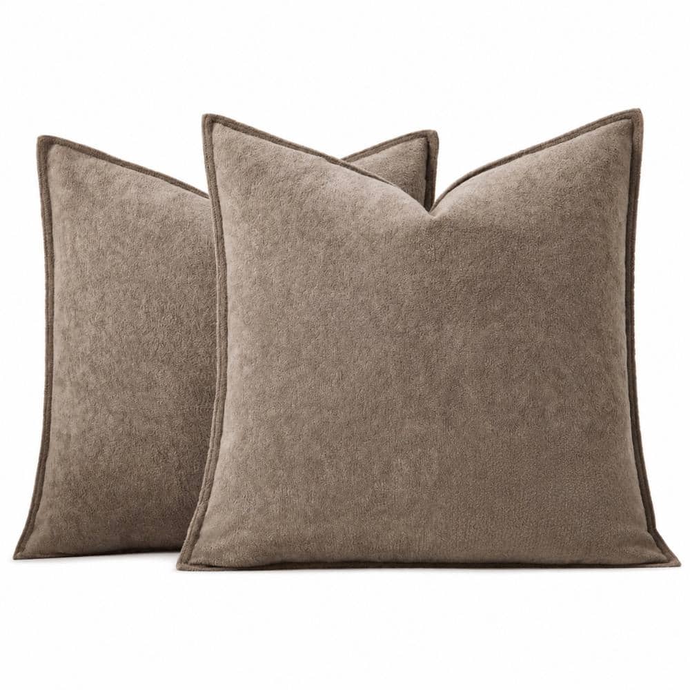 2-Pack 18 in. x 18 in. Taupe Red Outdoor Throw Pillow Covers, Decorative Cushion Cases for Patio Sofa and Porch price history on PriceWatchPro