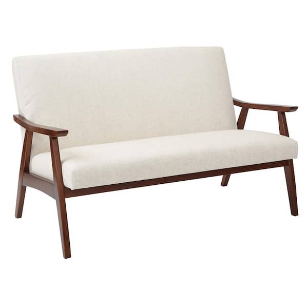 Office Star Products Davis 51.8 in. Linen Polyester 2-Seater Loveseat with Wood Frame