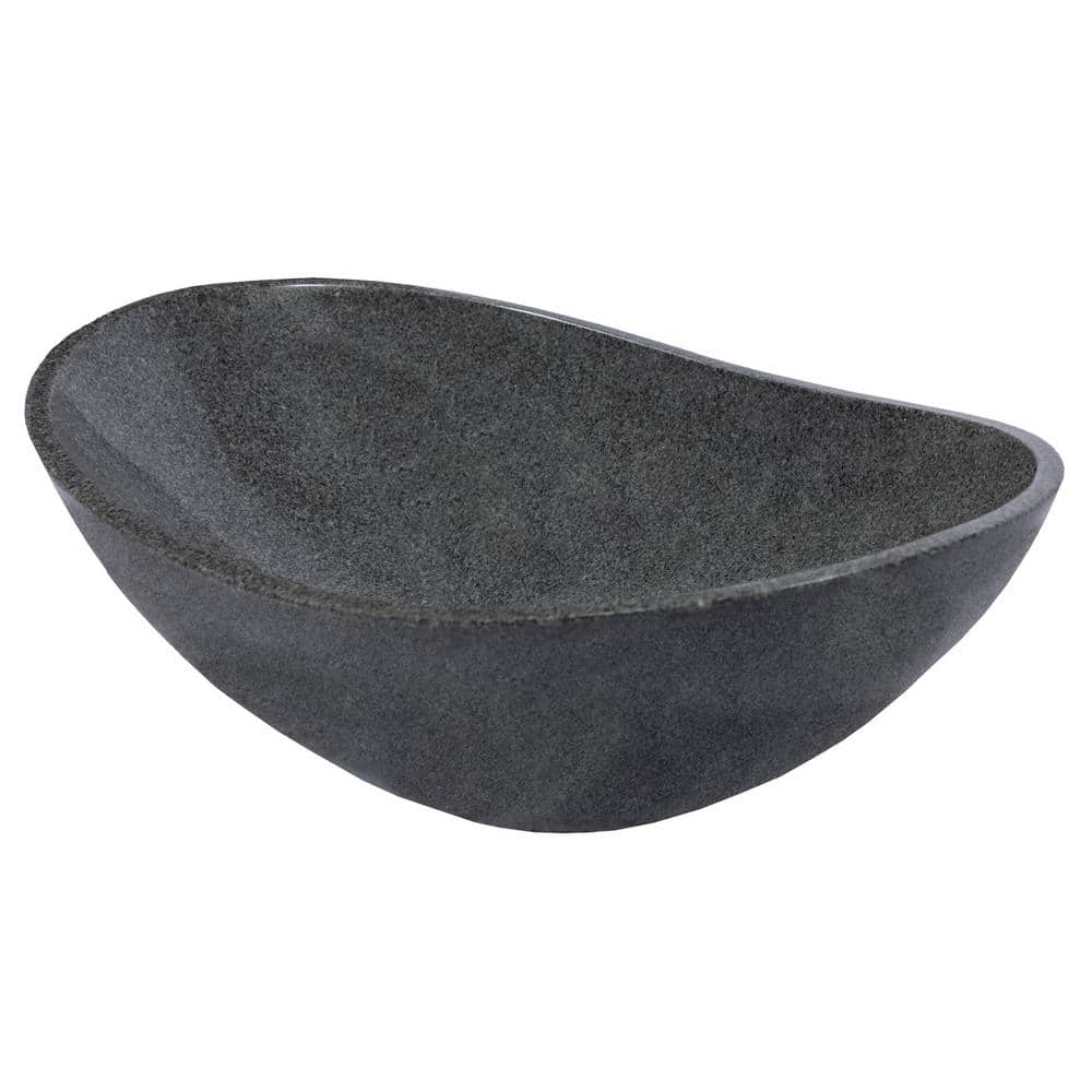 Sesame Gray Granite 20'' Canoe Vessel Sink