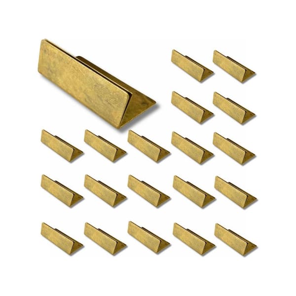 2 in. W x 1 in. H Gold Metal Napkins Vintage Finish Table Card Holder Set of 20